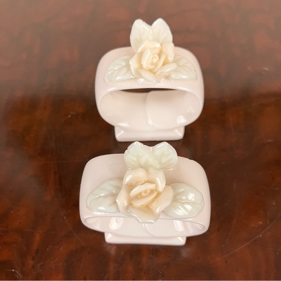 VTG (8) Porcelain Ceramic Floral Pastel Spring Napkin Holders Easter Mothers Day - Picture 6 of 9